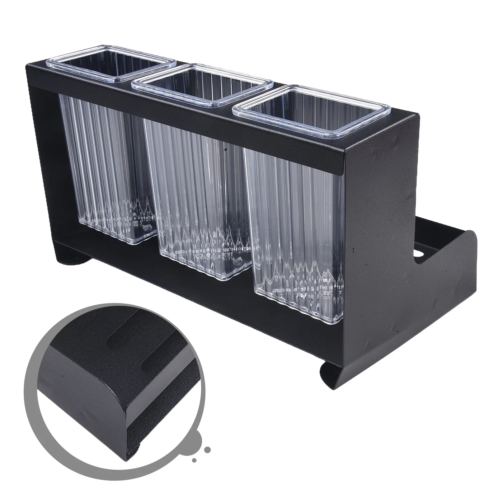 

Detachable Compartment Kitchen Utensil Holder with Drain Rack for Countertop Organization and Efficient Water Drainage