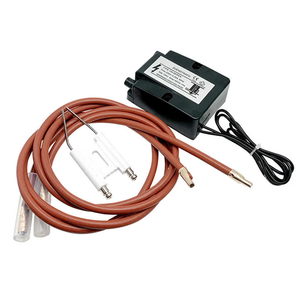 Burner Igniter 15KV Ignition Transformer 230V with 1 Meter Wires and Integrated Ignition Electrode for Reliable Spark