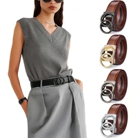 Cinturón de trinquete para mujer Jeans Cinturón con hebilla automática a la moda Ajuste personalizable Diseño moderno y clásico