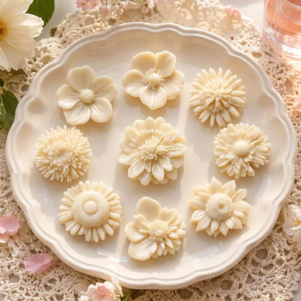 Juego de moldes de silicona con forma de flor para resina, cera, joyería, arcilla, yeso, moldes de fundición DIY para decoración del hogar, regalos para el Día de San Valentín y el Día de la Madre