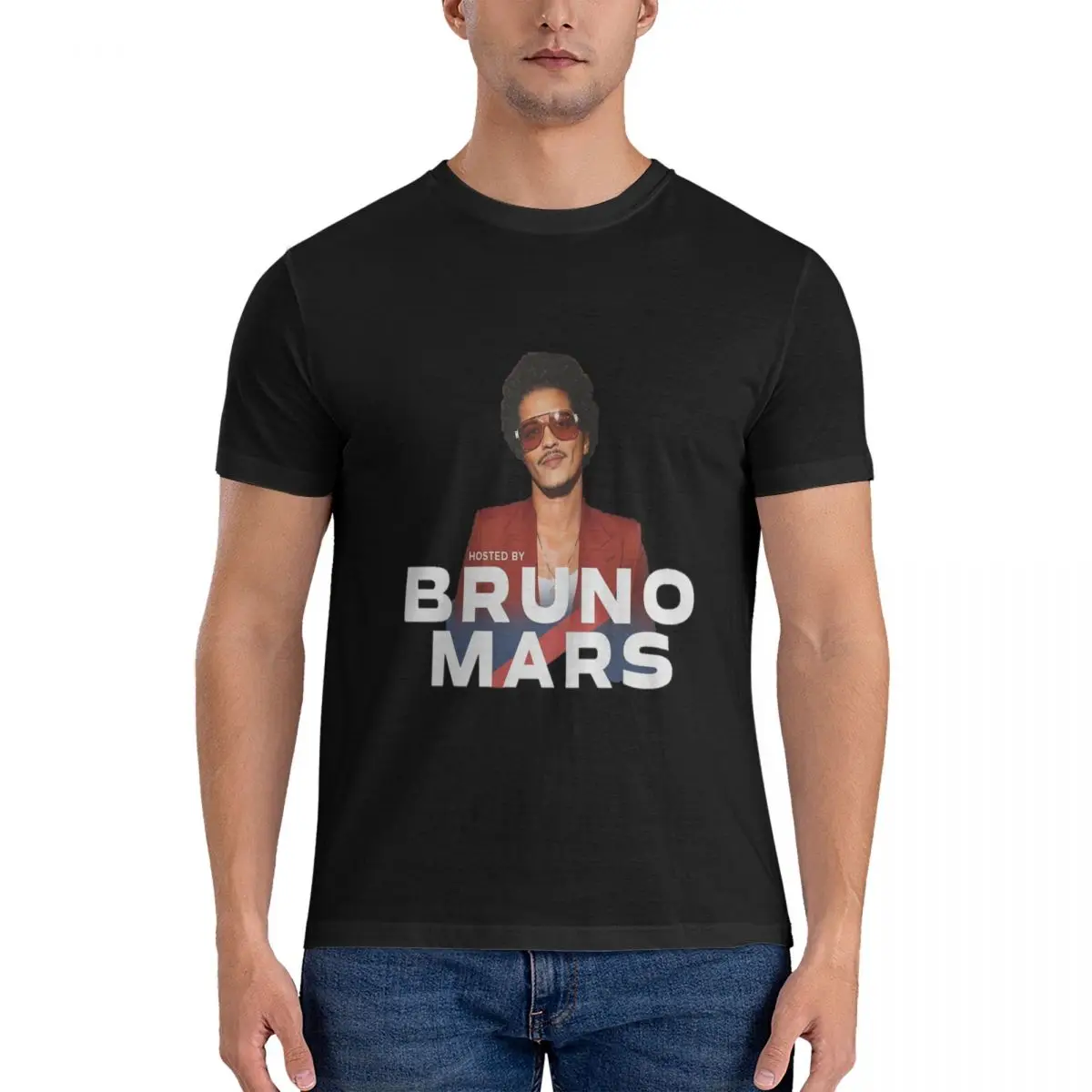 T Shirts Men 100% Cotton Novelty T-Shirts Round Neck Bruno Mars Tee Shirt Short Sleeve official-website fugees mens clothing