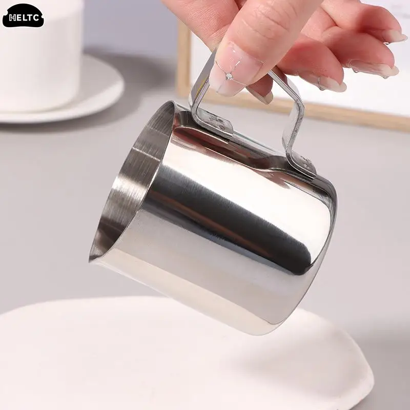 1PC 150ML 304 Stainless Steel Kitchen Coffee Pitcher Pull Flower Frothing Milk Frothing Pitcher Barista Craft Cream Frothing Jug - Image 4