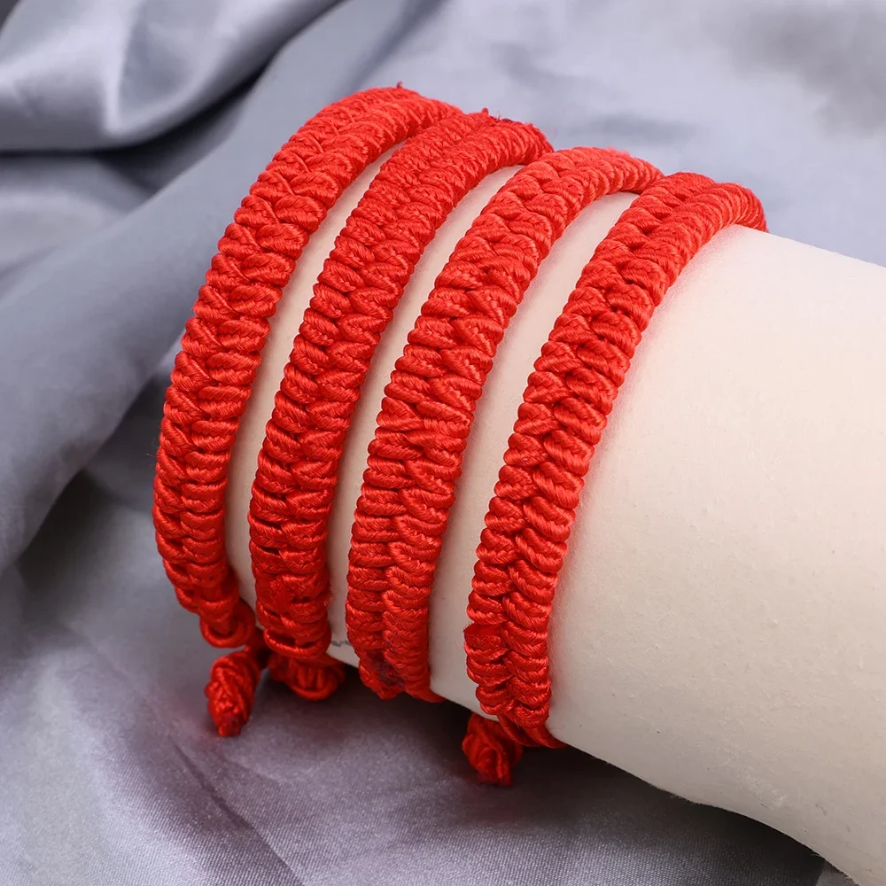 Lucky Red String Rope Braided  Bracelets Thread Tibetan Buddhist Adjustable Handwoven Knots Women Bracelet Jewelry Wristbands