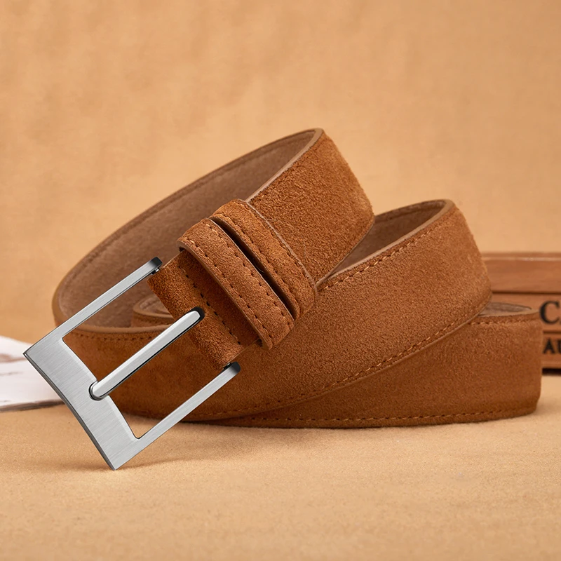 Nieuwe suède riem uit 2025, populaire stijl, casual riem, geschikt voor zowel mannen als vrouwen, modieuze stijl, duurzame riem