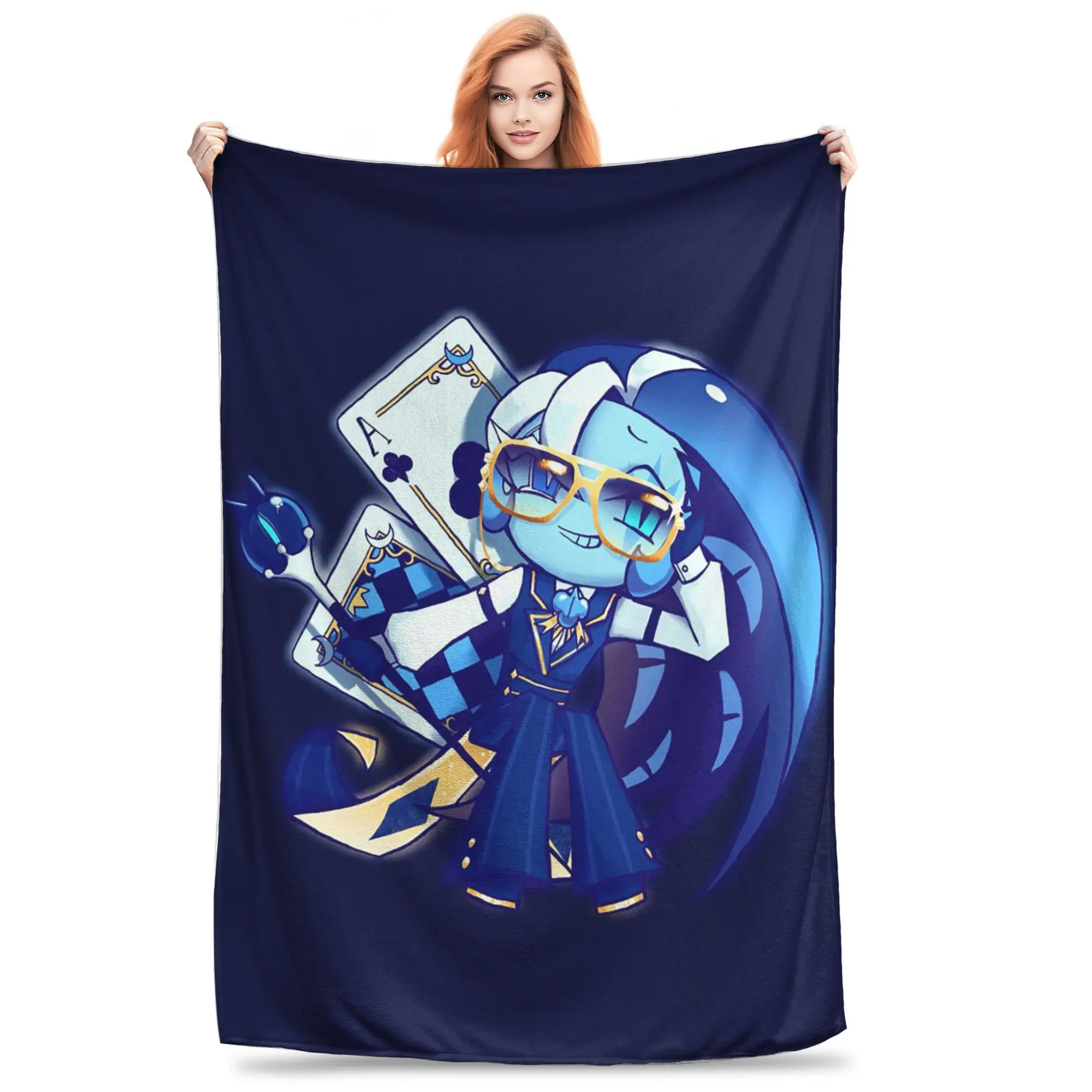 

Flannel Throw Blanket Shadow Milk Cookie Run Kingdom Warm Plush Blankets Soft Bedspread for Bed Living room Home Travel Couch