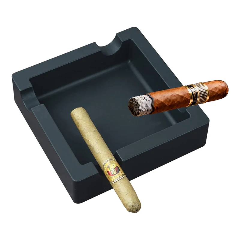 BOLTIFY Outdoor Silicone Cigar Ashtray Shatterproof and Heat-resistant Square Ashtray Creative Home Ashtray Decorative Ornaments