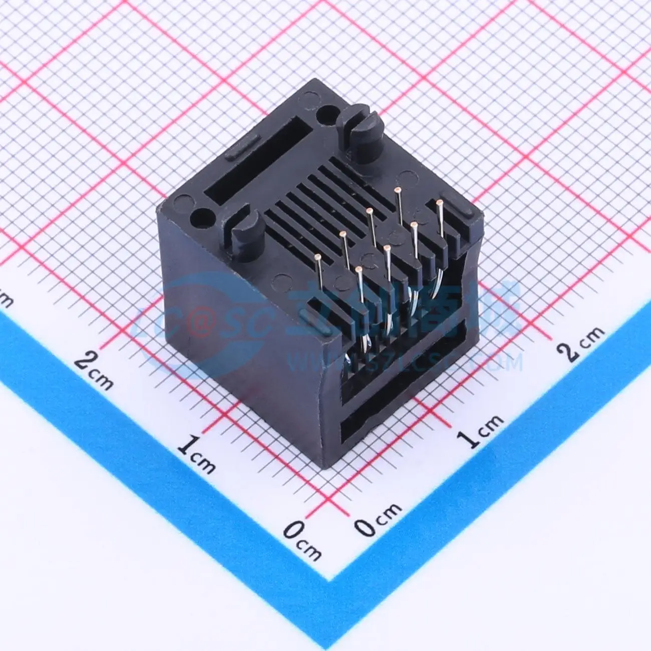 53pcs R-RJ45S08P-A004 RJ45 1 LED Electronic Connector