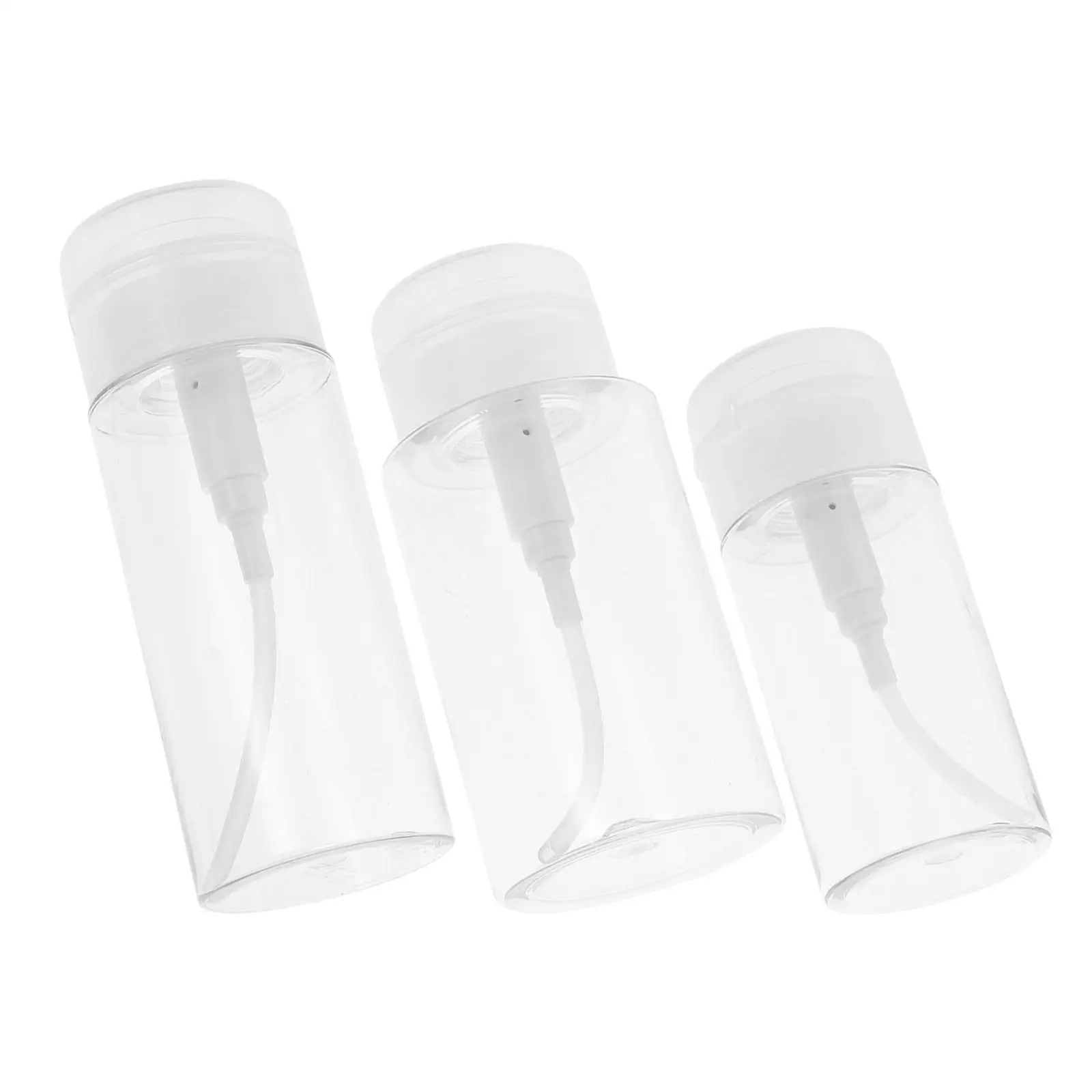 

3Pcs Makeup Toner Bottle Mini Travel Size Nail Polish Remover Pump Empty Storage Bottle For Skincare Liquid Dispenser