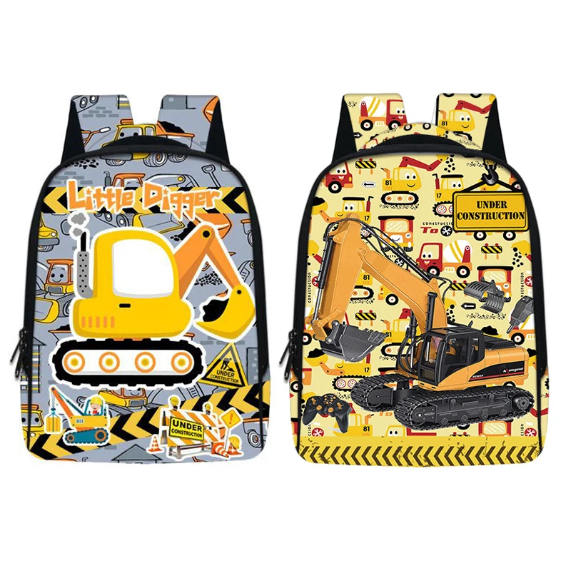 

Милый рюкзак с рисунком экскаватора для детей 2-4 лет, детский рюкзак для детского сада, детские школьные сумки, сумки для подгузников для малышей
