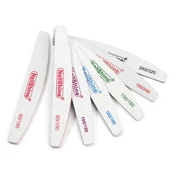 50pcs/set Durable Manicure Nail Files 80/100/150/180/240/320 Diverse Grit Sandpaper Color Block Gel Polisher Sanding Nail Files