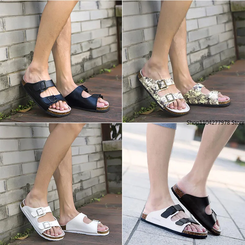 Women Suede Clogs Slippers Soft Insole Sandals With Arch Support Shoes Outdoor Beach Suede Clogs Slippers Slides For Men - Detail 1
