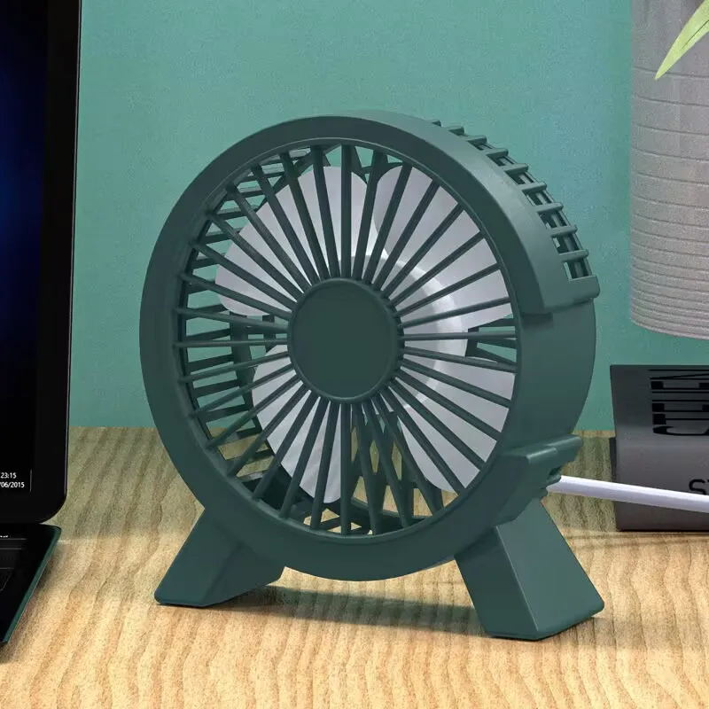 Mini USB Rechargeable Table Fan Portable Small Cooling Fan for Student Dormitory Computer Desk Home Office Summer Air Cooler