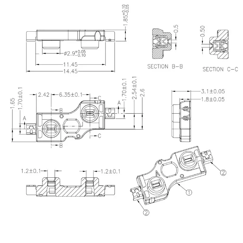 GATERON-enchufe de intercambio en caliente 2,0, montaje en PCB, SMD, RGB, negro, mayor estabilidad, recién llegado, interruptor de teclado mecánico Regular, bricolaje, 2023