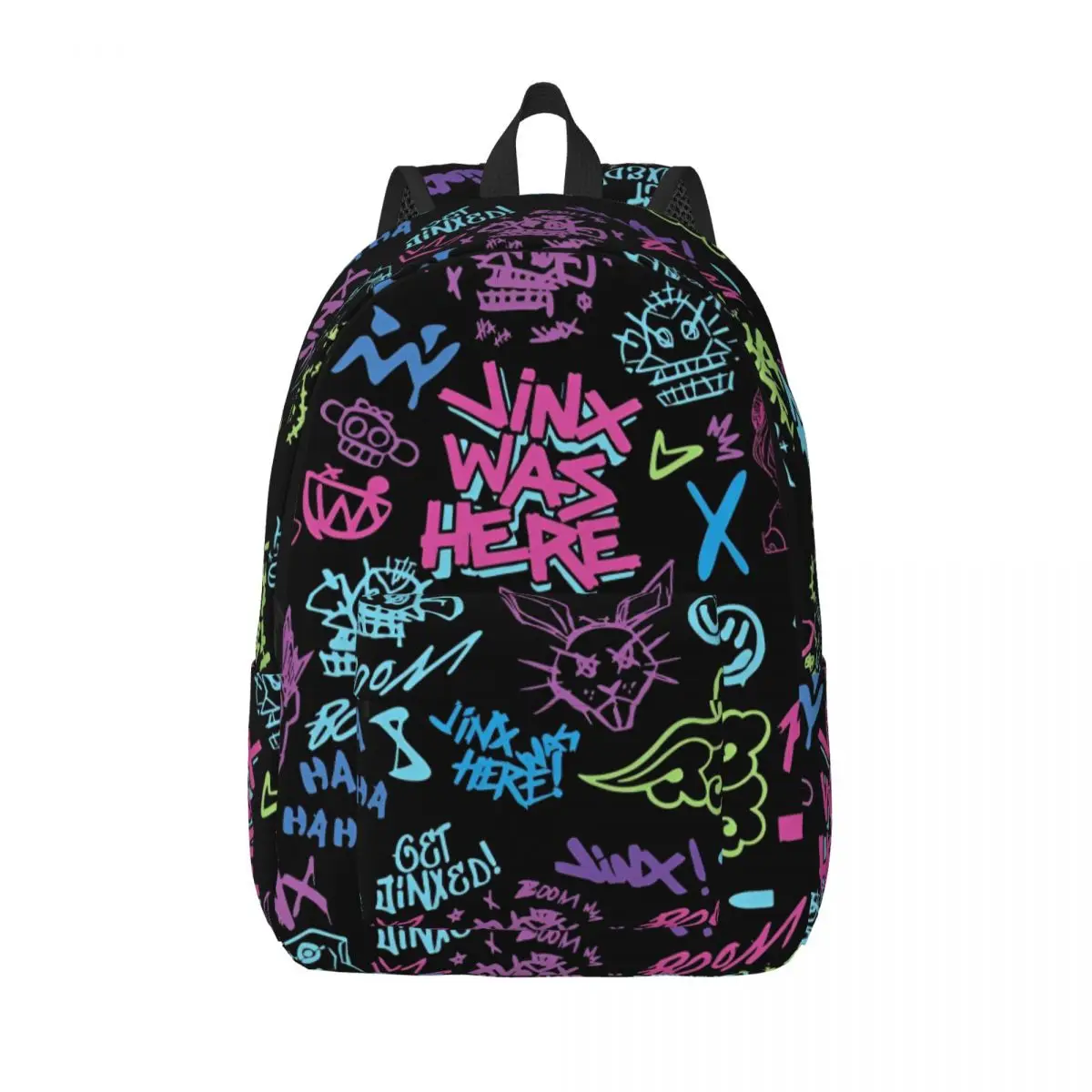 

Arcane Jinx Monkey Graffiti Backpack for Men Women Fashion Student Hiking Travel Daypack BOOM Anime Laptop Shoulder Bag Outdoor