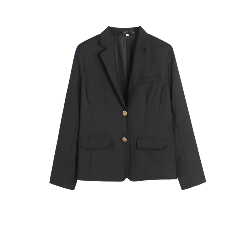 Chaqueta negra de colegio coreano para hombres y mujeres, chaqueta japonesa de uniforme de escuela secundaria, Blazer para estudiantes JK, traje de graduación, uniforme universitario