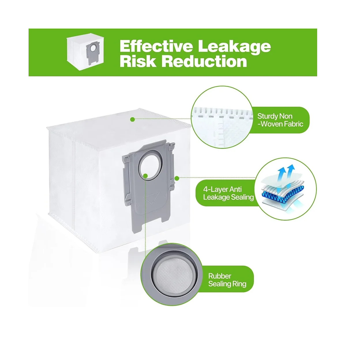 A14G-12 個ダストバッグ交換用 S8+ /S8 Pro Ultra / S7 MaxV Ultra / Q5 / Q5+ / + / Max+ 掃除機バッグ