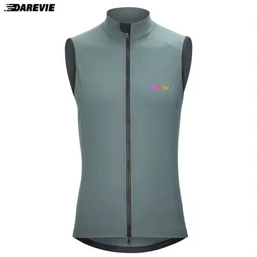 DAREVIE Cycling Vest Windproof Cycling Wind Gilet Waterproof 2 Way Zippers Cycling Windbreaker Back Zipper Pockets Men Women - Image 8
