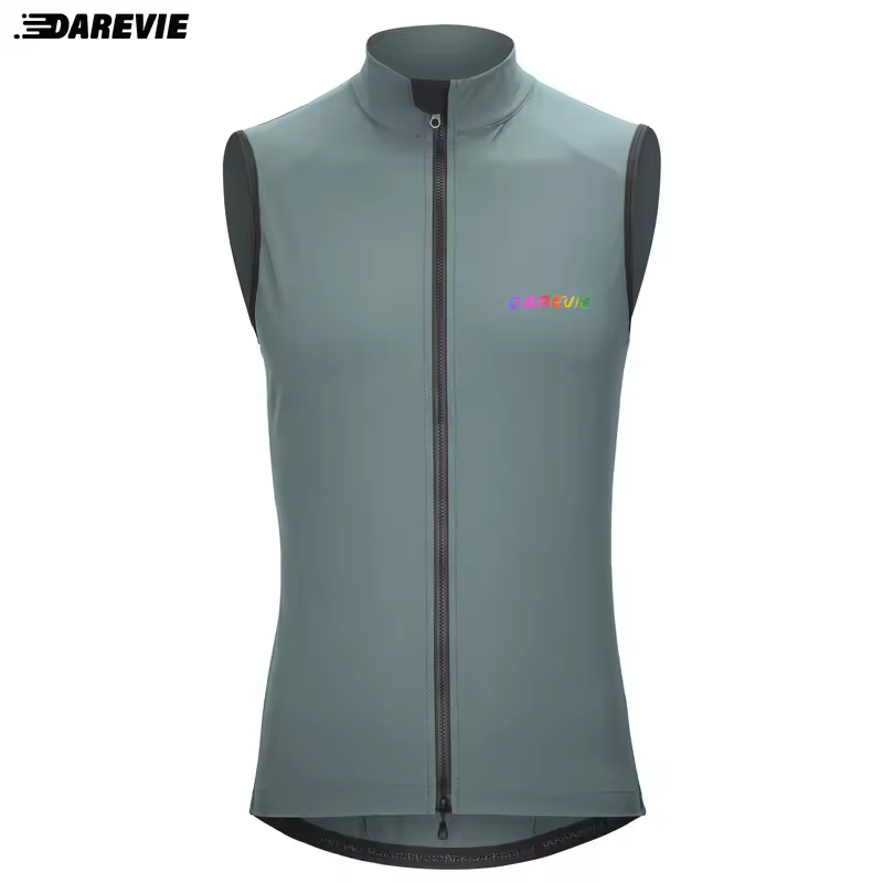 DAREVIE Cycling Vest Windproof Cycling Wind Gilet Waterproof 2 Way Zippers Cycling Windbreaker Back Zipper Pockets Men Women - Image 8