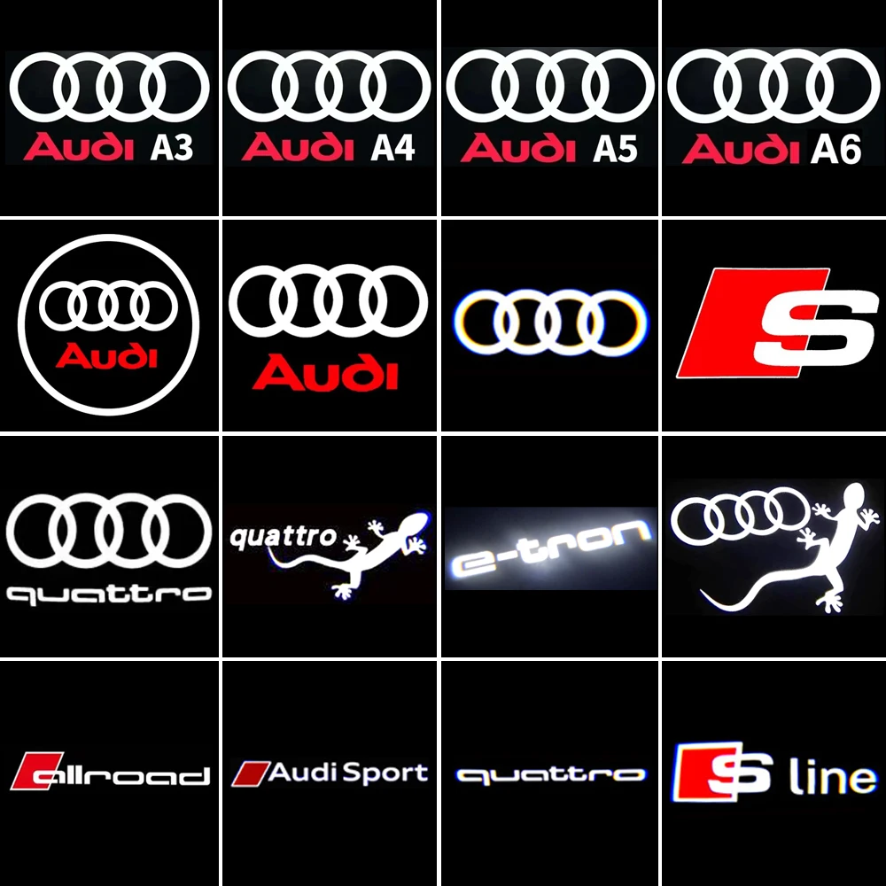 Led Car Door Welcome Light For AUDI A5 A6 C5 C6 C7 A4 B5 B6 B7 B8 B9 A7 A8 Q7 Q5 Q3 A3 RS TT sline quattro Logo Projection lamp