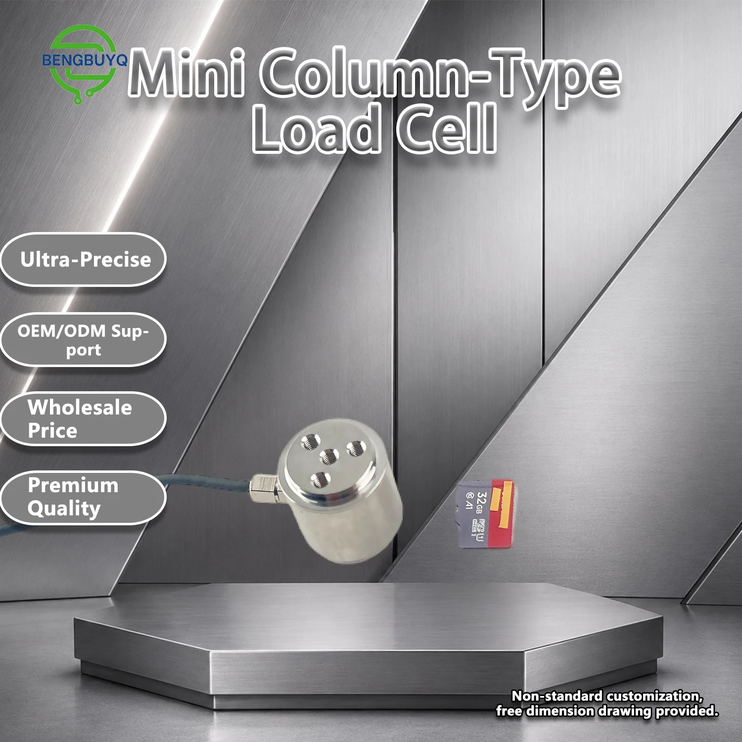 Micro Column Load Cell 5/10/20/50/100/200kg Stainless Steel Pressure Sensor Force Transducer For Industrial Weighing System