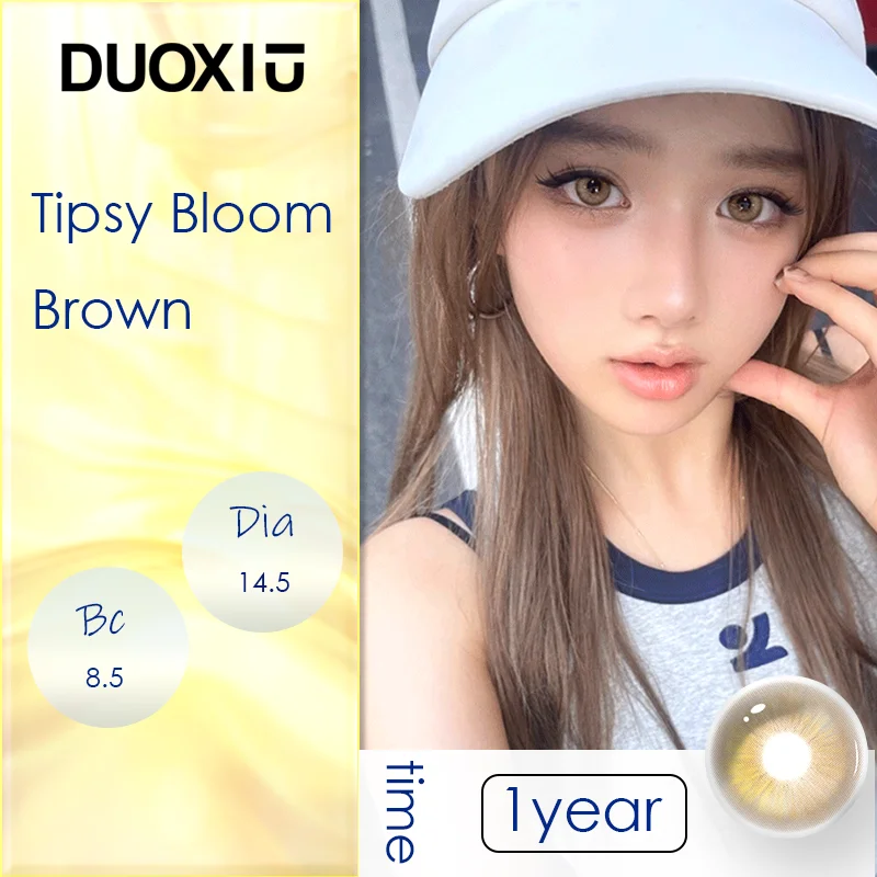 DUOXIU 2PCS Farbe Kontaktlinsen Cosplay Linsen Für Augen Make-Up gelb Objektiv blau maquillaje Kosmetik Party Nette Augen Objektiv 14,5mm