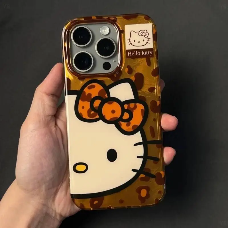 متوفر حافظة هاتف Hello Kitty Kuromi لهاتف آيفون 15 14 13 12 11 Pro Max 7 8 Plus X Xr Xs Max هدية فتاة غطاء هاتف شفاف