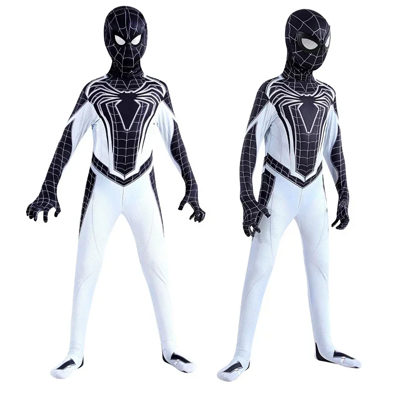 Disfraz de Spiderman de zona negativa, disfraz de superhéroe para niños, mono de Cosplay de Spiderman, Zentai para niños y adultos, traje de Cosplay