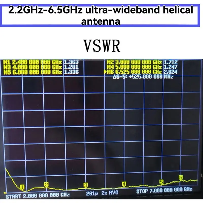 A29F-UWB Ultra-Wideband Helical Antenna 2.2Ghz-6.2Ghz Low Dispersion Circularly Polarized External Thread Internal Hole