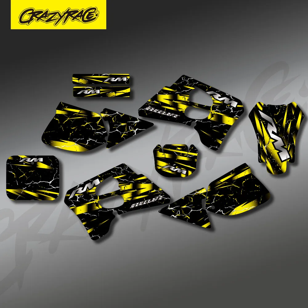 オートバイプラスチックグラフィック背景デカールステッカースズキ RM125 RM250 RM 125 250 1993-1995 プロテクターカスタマイズ