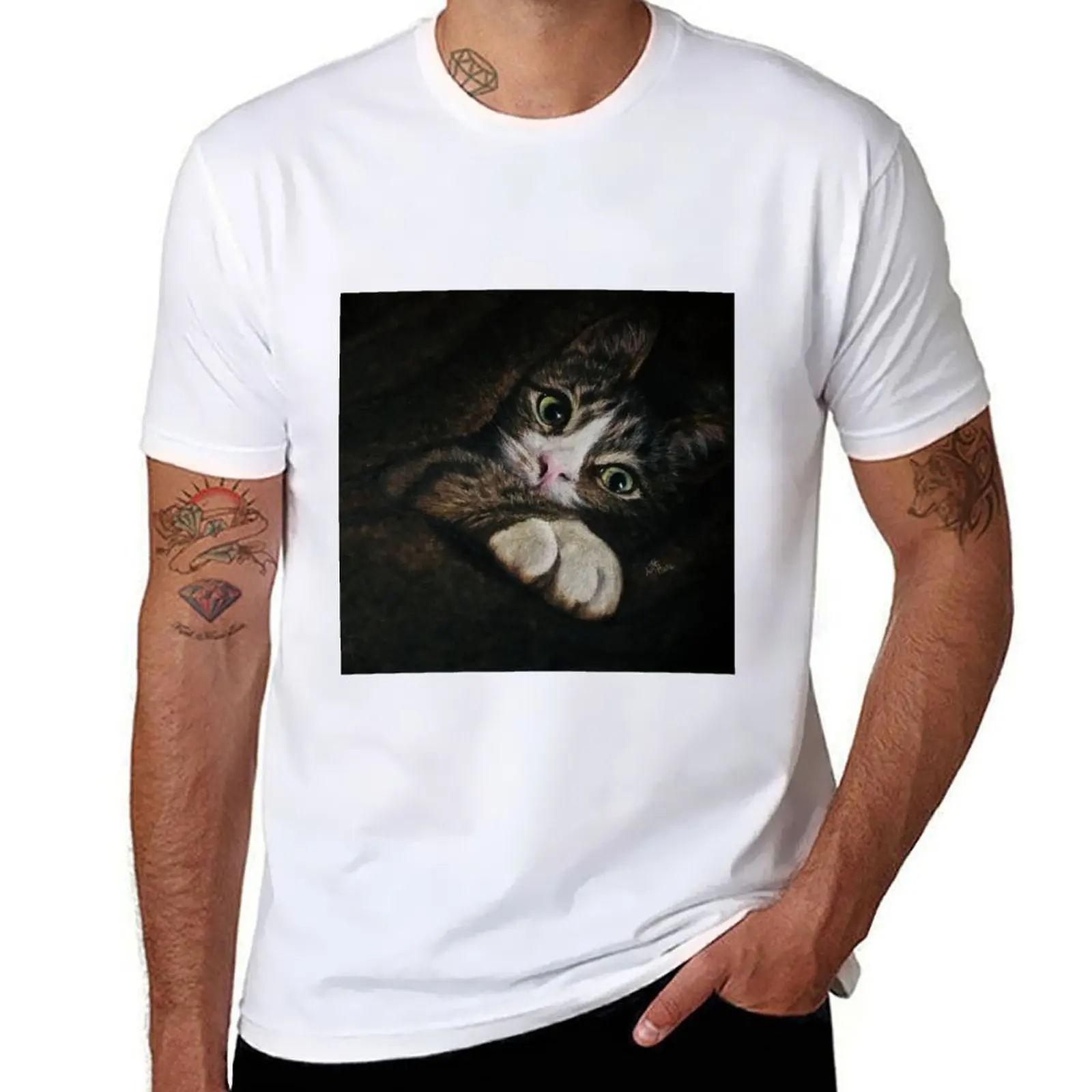 

Cute cozy kitten | cat lover T-Shirt cotton tshirt 100% black cotton t-shirt plain for man package T-Shirt