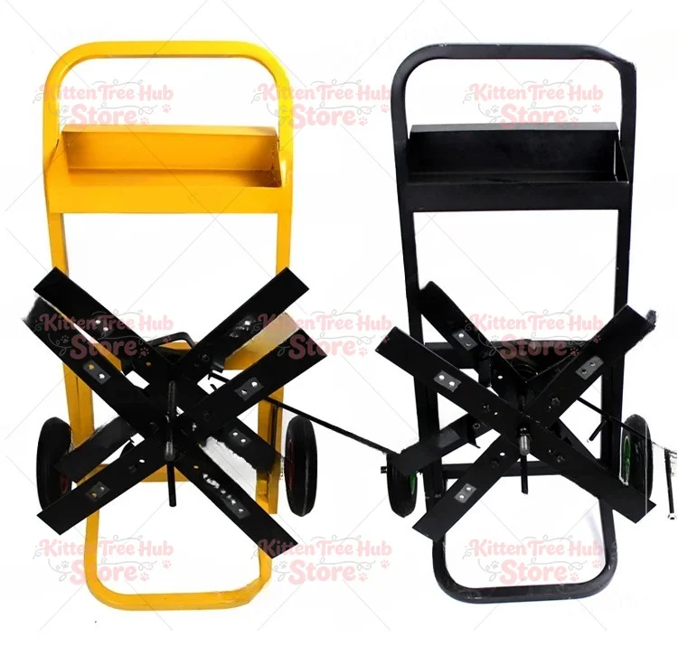 plastic packing with shelf cart, hand-pulled cart, with tray cart