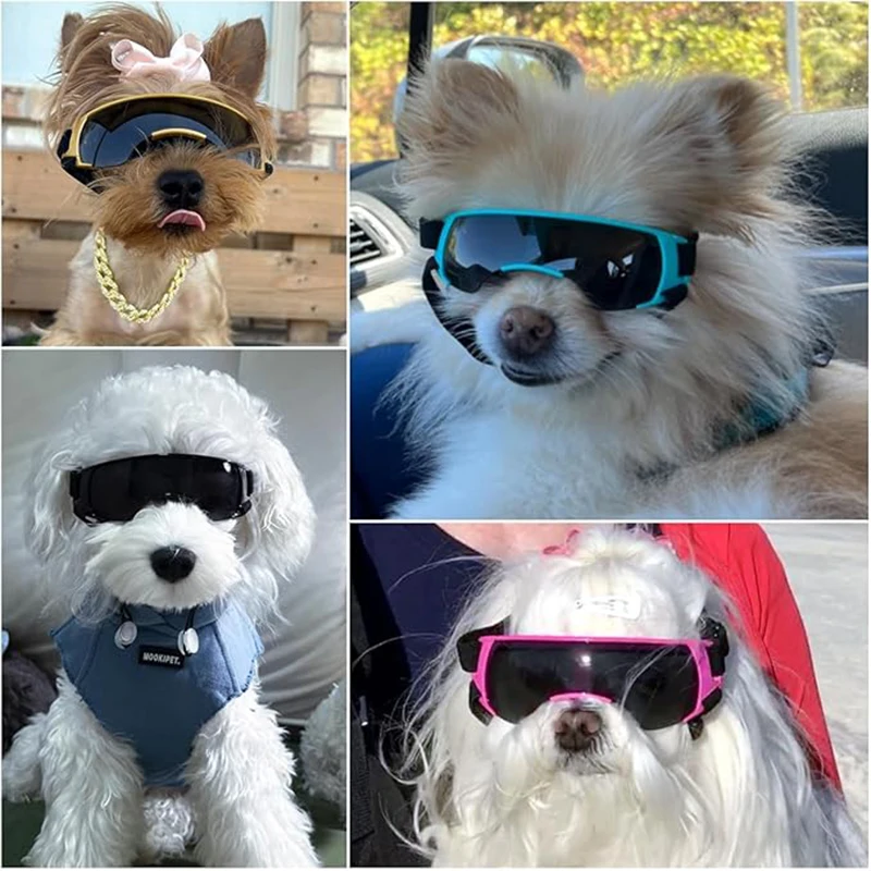 Hunde-Sonnenbrille, kleine Hundebrille für kleine Hunde, winddichte Anti-UV-Brille für Hunde, Augenschutz im Freien – Detail 5