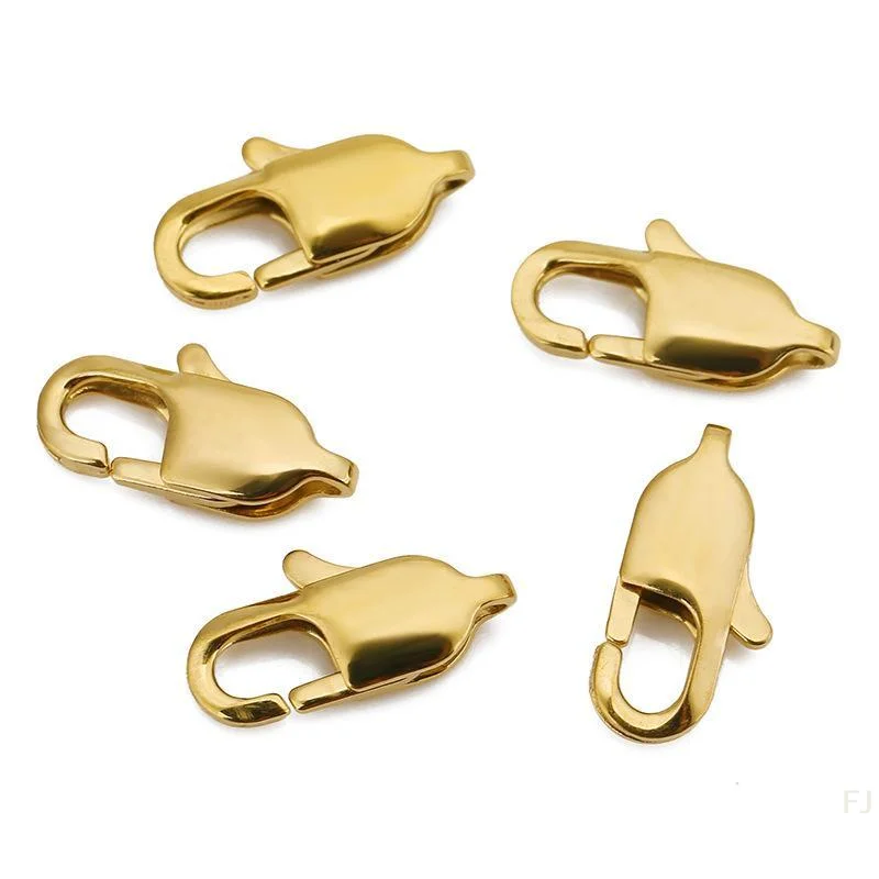 [YU]10Pcs 316 Stainless Steel Lobster Clasps Hooks End Connector For DIY Bracelet Necklace Jewelry Making Supplies