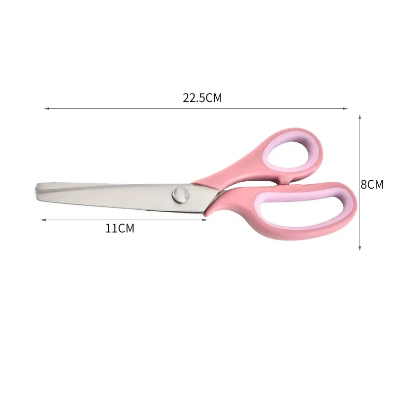 Sewing zigzag Scissors Tailor 2CR13 Stainless Steel  PP+TPR Handle Triangular  For Fabric Needlework Cutting  Dressmaker Shears