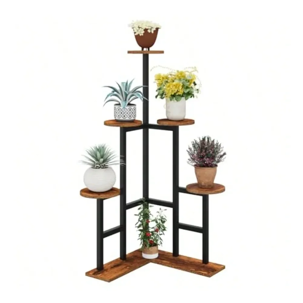 

6 Tier Plant Stand Indoor Tall Flower Pot Stand For Multiple Plants Tiered Corner Plant Shelf For Living Room Patio Balcony Gar