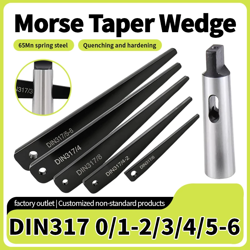 DIN317 Morse Taper Drift Key,Taper Shank Drill Sleeve Removal Tool,MT0 MT1 MT2 MT3 MT4 MT5 MT6 Metalworking Drill Chuck Remover