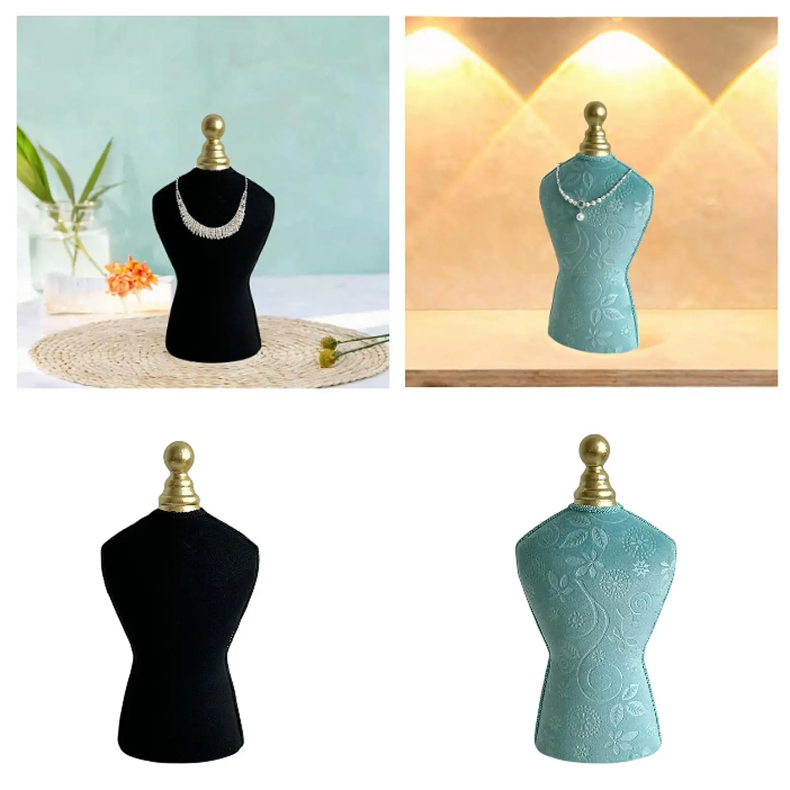 

Necklace Display Stand Jewelry Rack Multipurpose Elegant Pendant Display Props Jewelry Display Bust for Tabletop Home Dresser