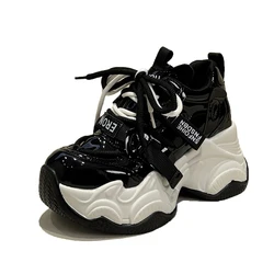 High Platform Sneakers Women 2023 Thick Sole Sports Ladies Trainers Vulcanized Shoes Woman Chunky Sneakers Zapatillas Mujer 10CM