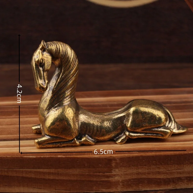 

Brass Ornaments Win Instant Success Hand Pieces Zodiac Bronze Crafts Chinese Retro Horse Cross-Border