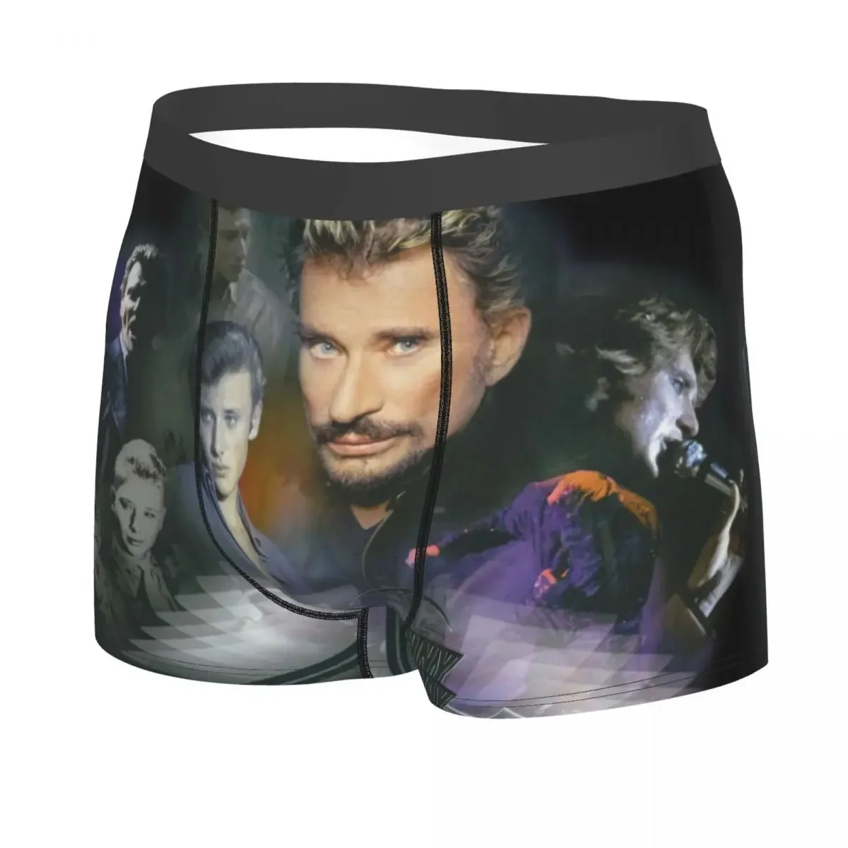 Custom  Hallyday Underwear Men Breathable Singer Actor Boxer Briefs Shorts Panties Soft Underpants For Male