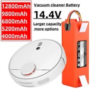 Replacement Battery for Xiaomi Roborock, Robotic Vacuum Cleaner, S55, S60, S65, S50, S51, S5 MAX, S6 Parts, 14.4V, 12800mAh