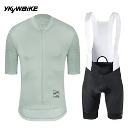 YKYWBIKE 2024 Set da ciclismo da uomo Summer Cycling Jersey pantaloncini con bretelle kit abbigliamento da bici da strada abbigliamento da bicicletta equitazione Maillot