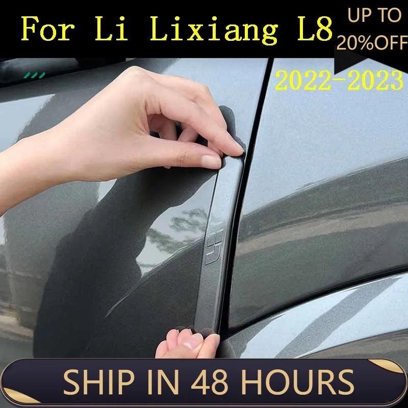 

For LiXiang L8 L9 Car Door Bumper Strip Anti-scratch Mouldings Protective ABS Trim Exterior Accessories