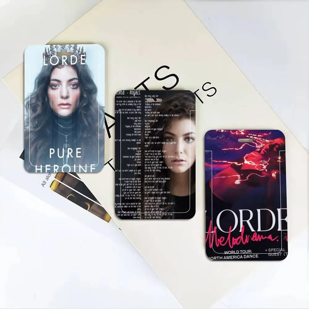 Pop Singer Lorde Music Album Melodrama ID Card Holder Neck Strap Pendant Door Badge Holder Lanyards Keychain Work Credential