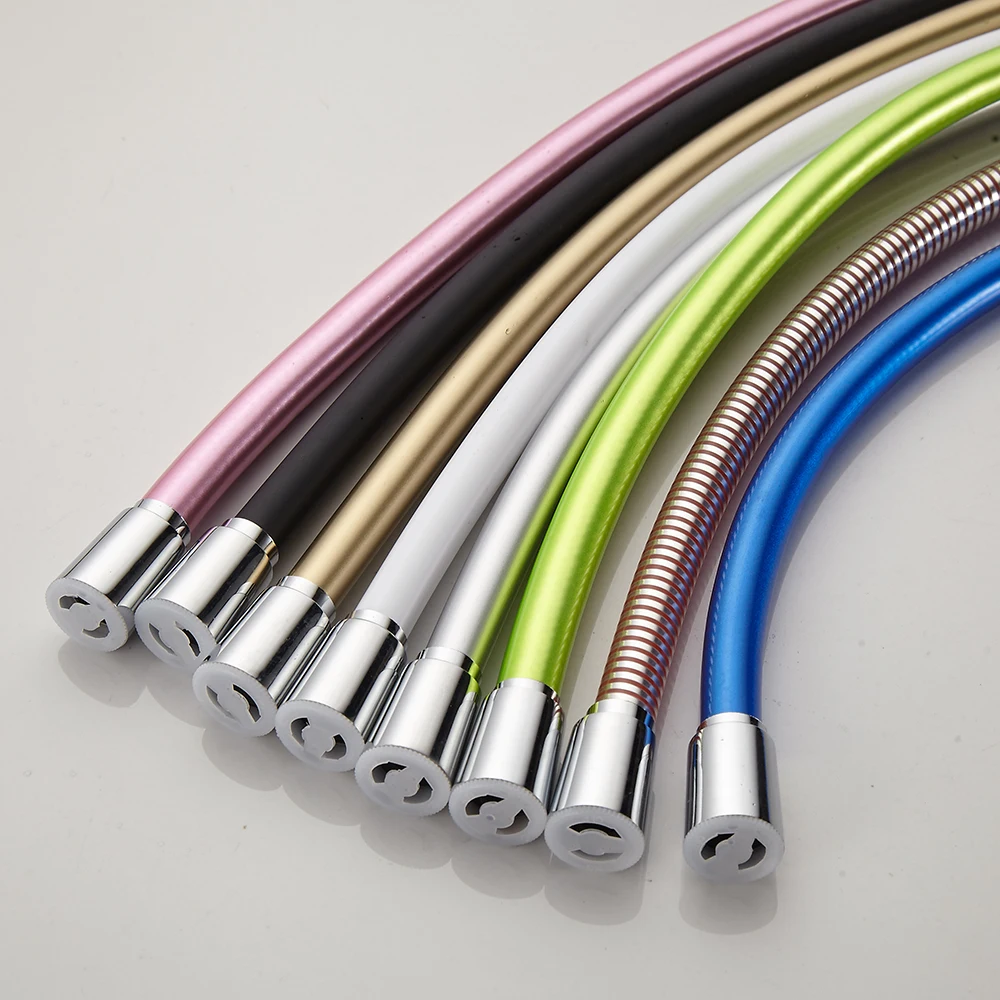 PVC Shower Hose Flexible Flexible Shower Tube for Bathroom Shower Head 1.5M Golden Silver Black Bath Shower Hose