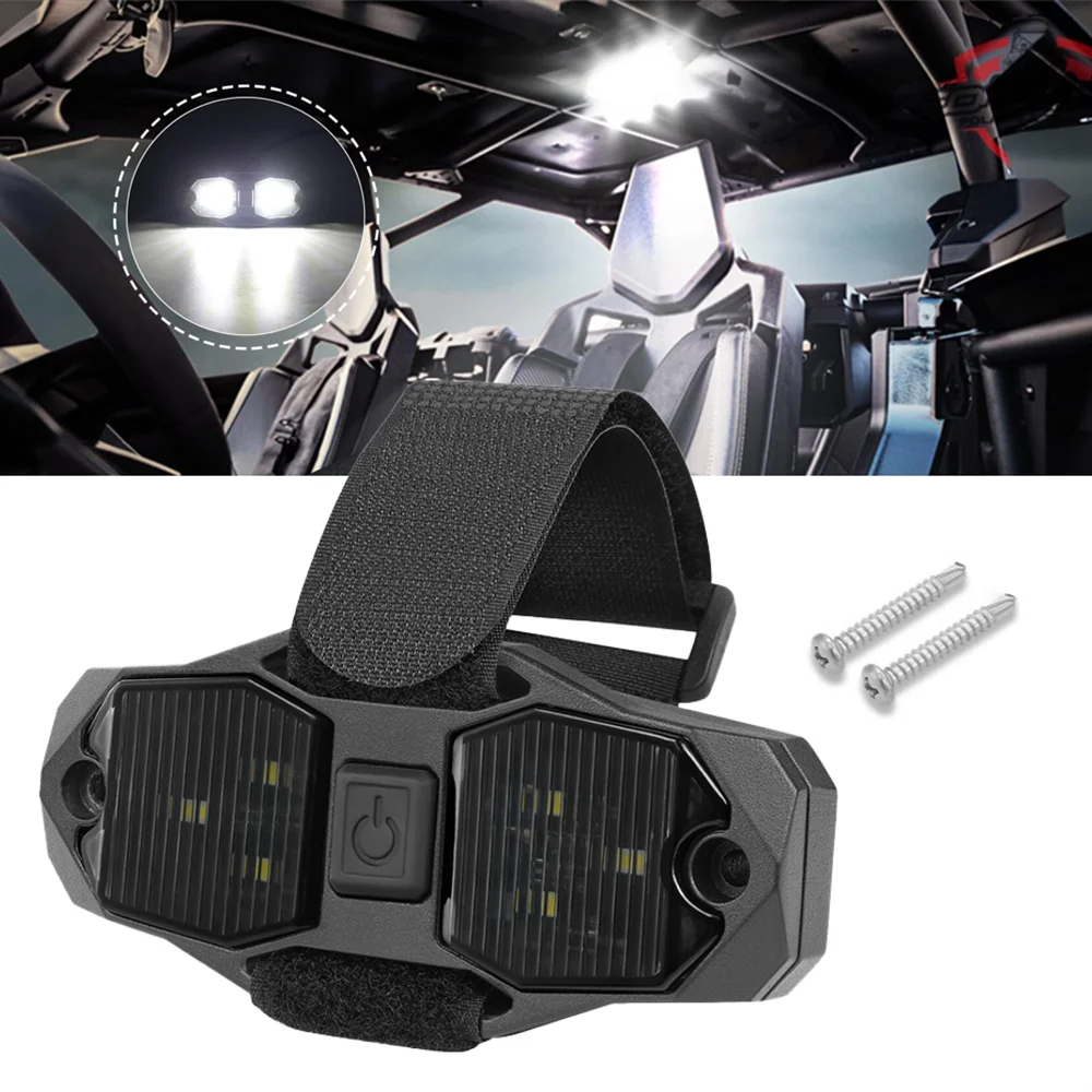 

Светодиодный купольный светильник Rock Light с выключателем, белый, крепление на дугу безопасности для Polaris, для RZR UTV 4WD, внутренняя лампа для чтения, водонепроницаемый, 6500K