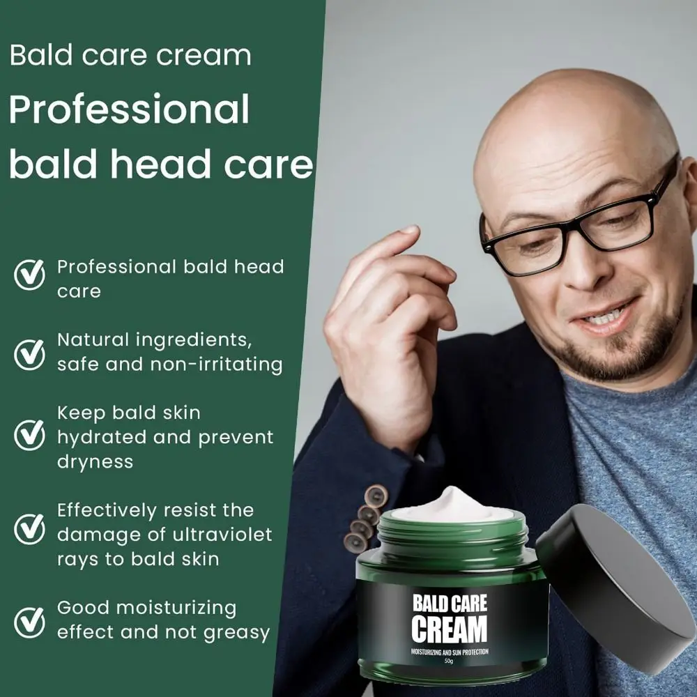 كريم العناية بالصلع للترطيب العميق 50 جرام يحافظ على ترقق البشرة الصلع كريم الحلاقة الرجالي يمنع جفاف الحماية من الشمس #5