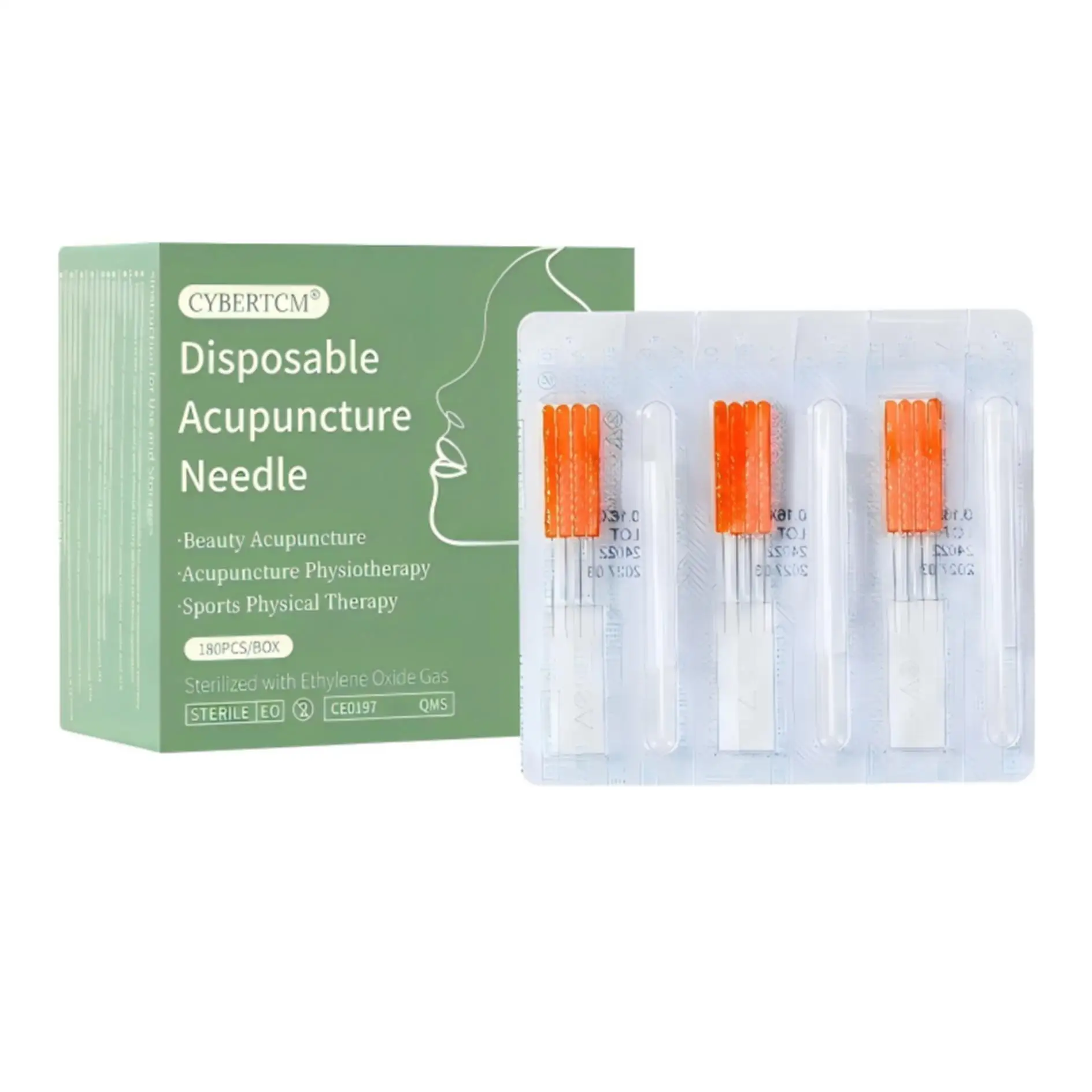 

CYBERTCM acupuncture and moxibustion needle with plastic handle exported to Japan facial beauty facial needle