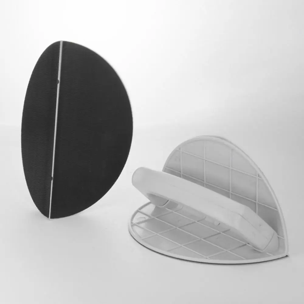 Ferramenta de lixamento de ângulo semicircular autoadesiva, placa de moagem manual multifuncional de plástico, design reutilizável em ângulo reto