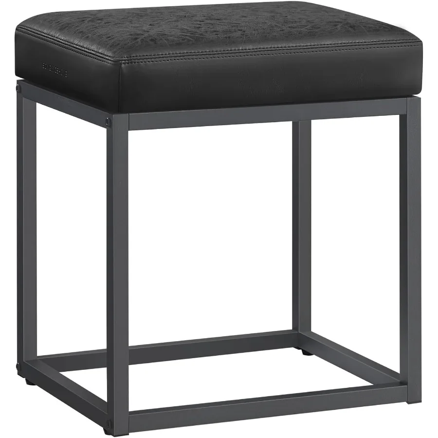 SONGMICS HOME LUIZ Collection - Ottoman Footstool Rectangle Ottoman Vanity Chair Stool Footrest Reversible Top Side Table Max.